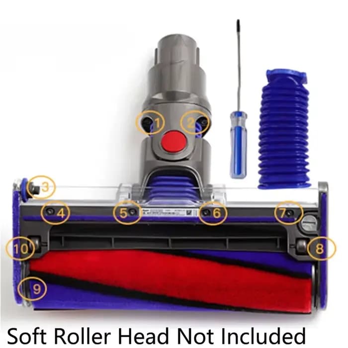Le tuyau bleu du tambour d'aspirateur convient aux accessoires de remplacement Dyson V6 V7 V8 V10 V11