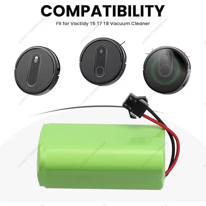 Batterie Li-ion pour aspirateur robot Vactidy T6 T7 T8, haute capacité 2600mAh 3200mAh 3500mAh 10.8V, pack rechargeable