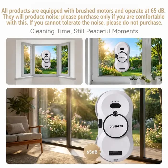 DIVEDEER Robot de nettoyage intelligent pour la maison avec fonction de pulvérisation d'eau automatique