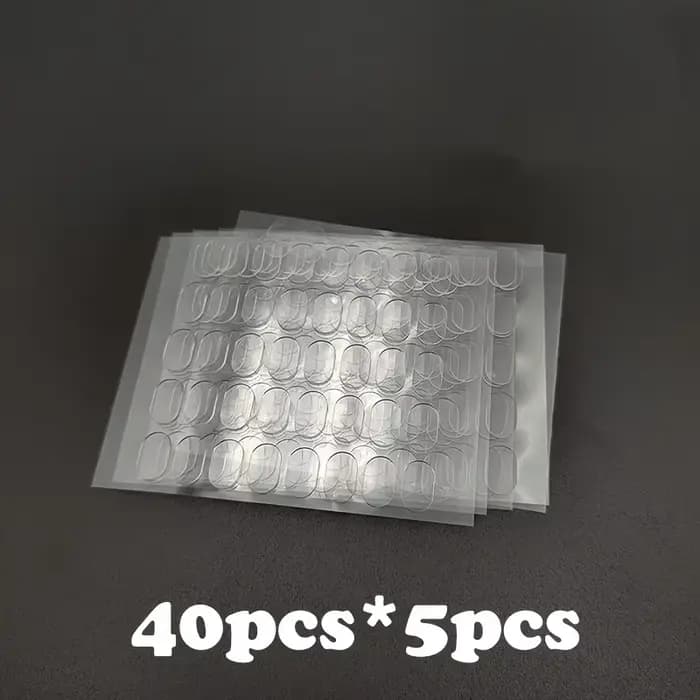 200 pièces de coussinets adhésifs transparents double face - Non marquant