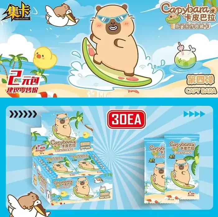 Capybara-Cartes d'expression émotionnelle ing.org, cartes de collection mignonnes, jouet de célébrité Internet, maître de relaxation, cadeau