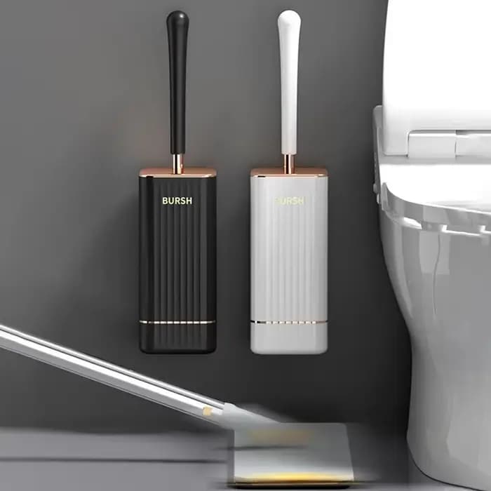 Brosse de toilette en silicone à poils souples TPR