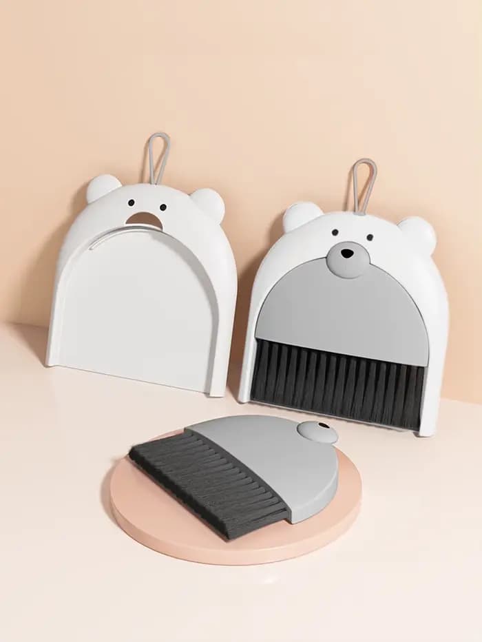 Petit balai pelle à poussière ensemble dessin animé ours en peluche ménage bureau