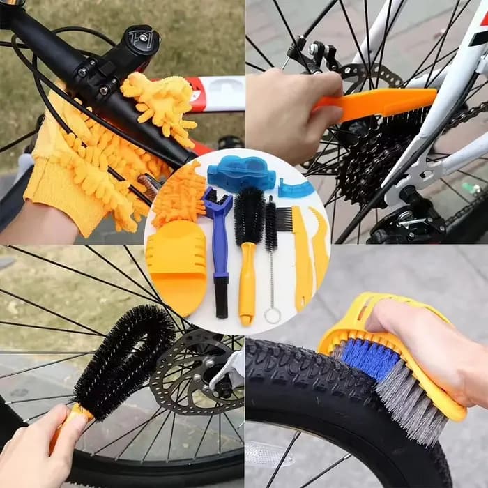 Kit de Nettoyage Portable pour Vélo VTT – Ensemble de Brosses de Nettoyage et Outil de Réparation pour Vélos de Route