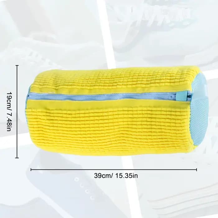 Sac de lavage de chaussures en fibre moelleuse 360 ° Sac à linge lavable en machine