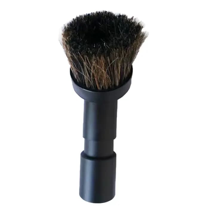 Brosse ronde en crin de cheval de 2.5cm de Long + adaptateur de conversion d'aspirateur outil