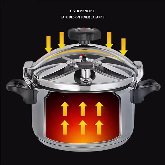 Autocuiseur en aluminium d'une capacité de 3L/4L/5L/7L uniquement pour le pot à pression antidéflagrant sûr au gaz avec couvercle de verrouillage facile
