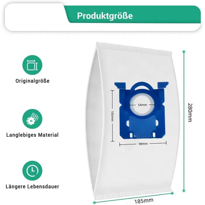 Le sac à poussière Electrolux S-BAG convient aux aspirateurs Electrolux/AEG GR201SM/Philips/FC8021/03 et autres