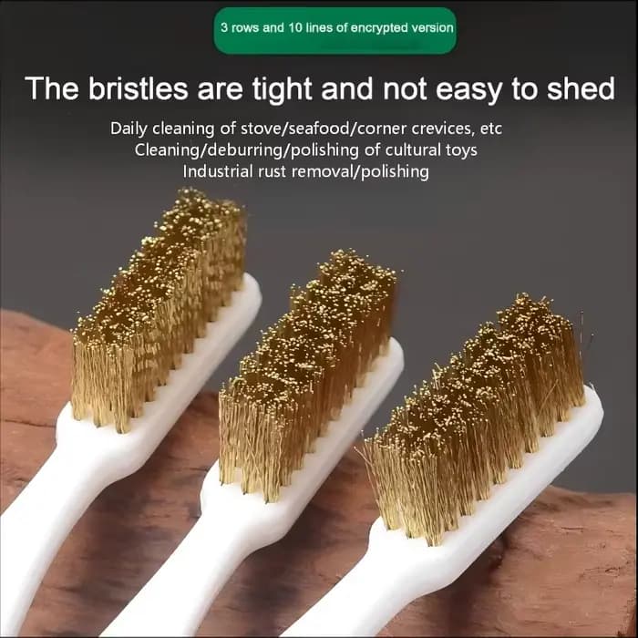 Mini jeu de brosses métalliques en laiton