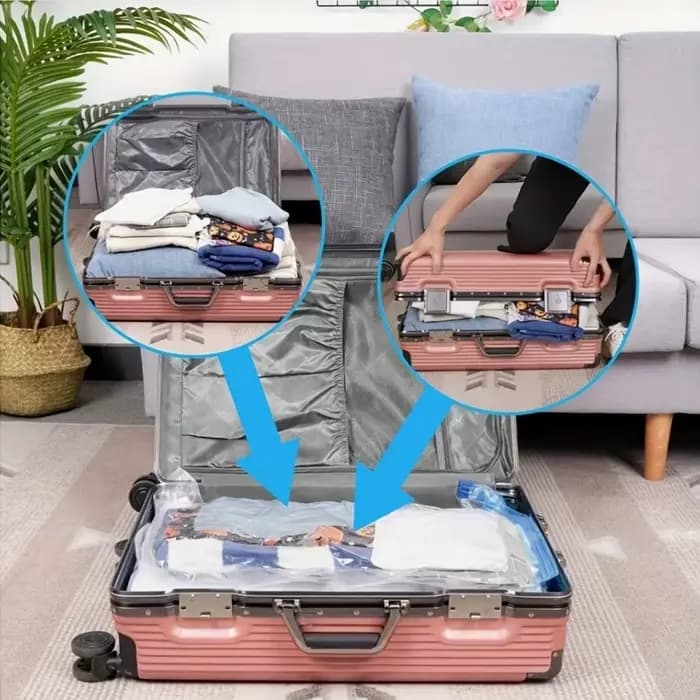 Lot de 3/5/10 Sacs de Rangement sous Vide pour Vêtements et Literie
