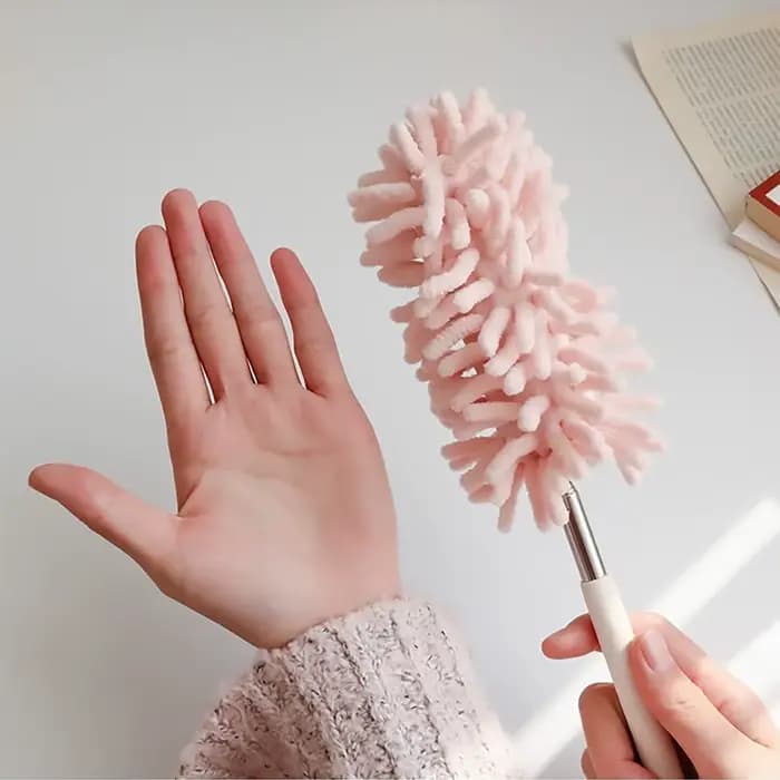 1 brosse anti-poussière antistatique rétractable