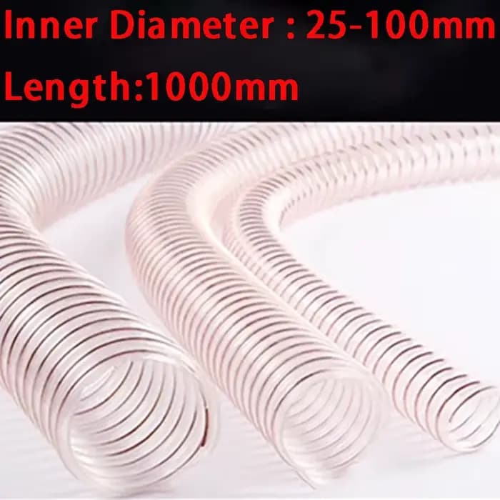 Tuyau d'aspiration de poussière en PU transparent de 1 mètre