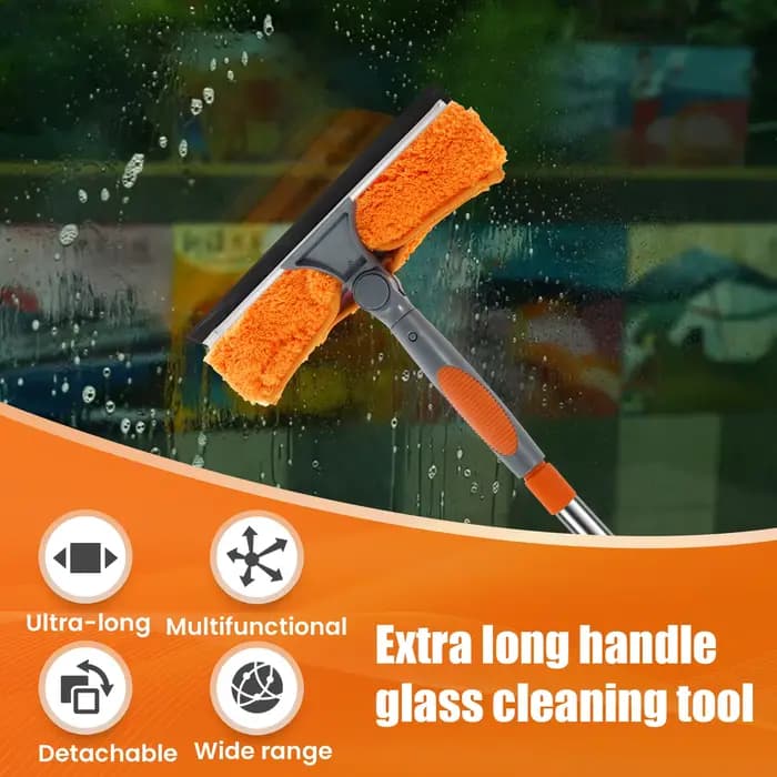 Kit de nettoyage de vitres étendu 2 en 1