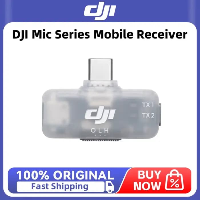 Récepteur mobile de la série DJI Mic prenant en charge les connexions mixtes Mic Mini, Mic 2 et Mic 3. Accessoires d'origine en stock.