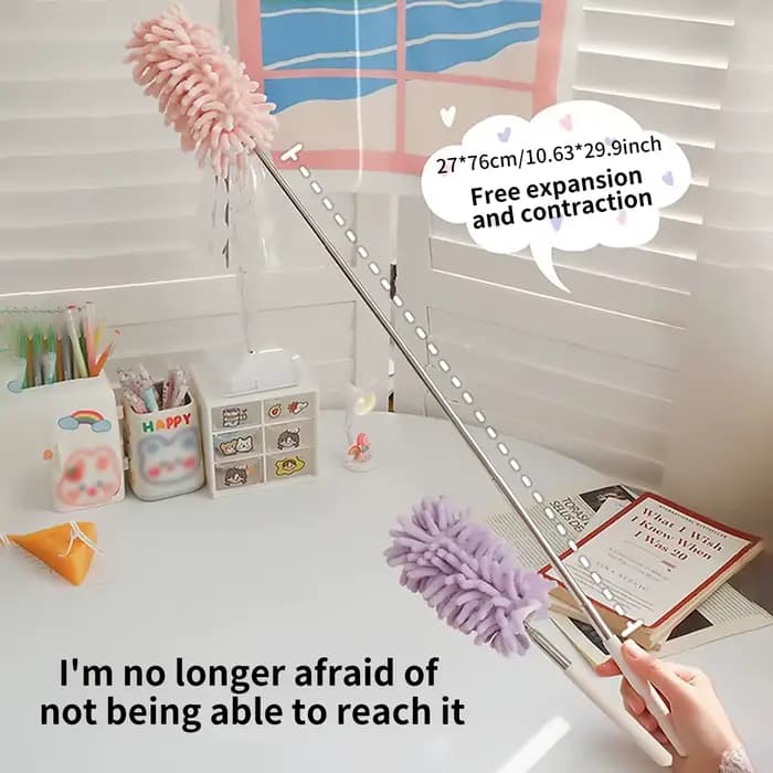 1 brosse anti-poussière antistatique rétractable