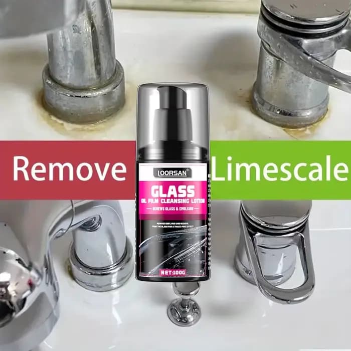 LOORSAN 100ml nettoyant pour verre et douche professionnel dissolvant de calcaire et d'échelle pour salle de bain cuisine voiture cristal clair