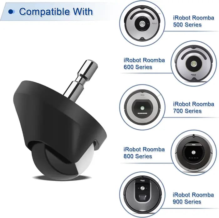 Ensemble de roulettes de roue avant pour aspirateur Robot iRobot Roomba série 500 600 700 800 900 i7 E5 E6