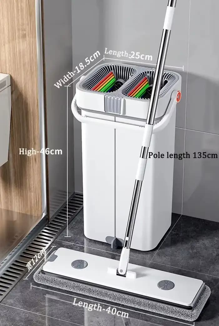 Joybos 40 cm grande vadrouille de lavage avec seau et presser nettoyage de sol main libre
