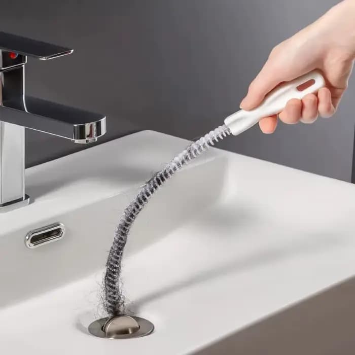 Brosse de dragage de tuyaux longue et flexible pour le nettoyage des canalisations d'évier de cuisine et de salle de
