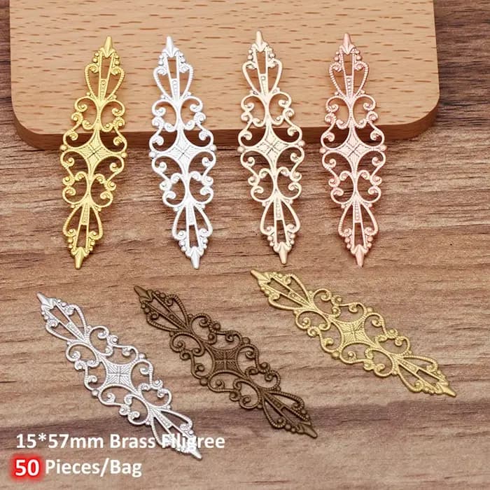 BoYuTe approvisionnement d'usine métal laiton estampage filigrane fleur matériaux à la main bijoux à bricoler soi-même accessoires
