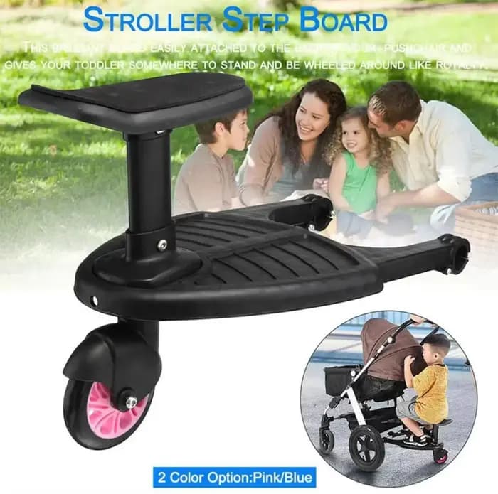 Faire marcher avec deux enfants plus faciles – Adaptateur de pédale de poussette pour enfants et plaque debout d'auto-stop pour deuxième enfant et jumeaux