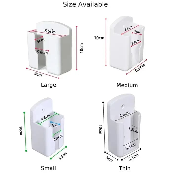 Support de télécommande de climatiseur suspendu ABS, boîte de rangement murale pour télécommande, support mural pour téléphone portable, 1 pièce