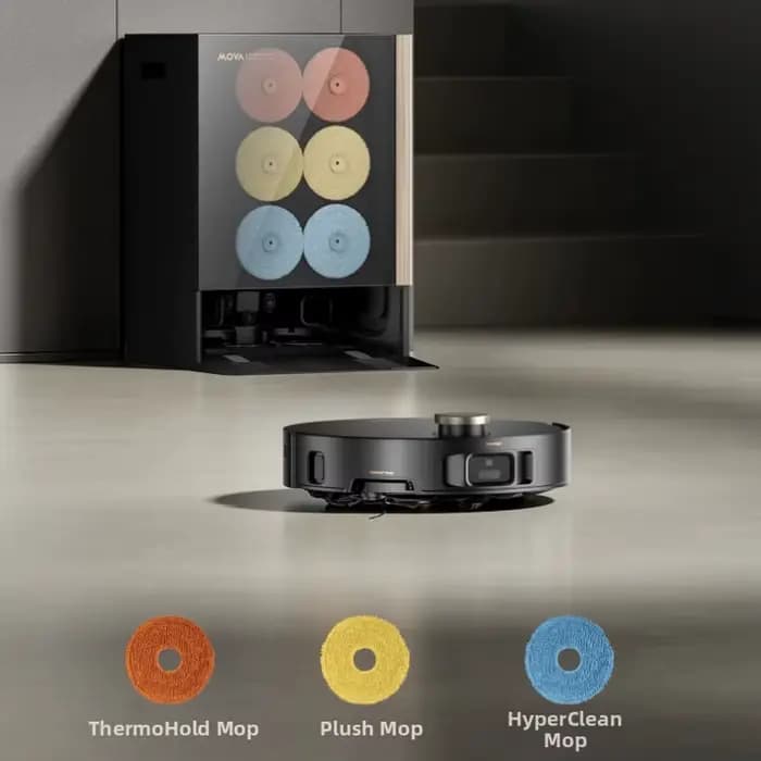 2 pièces de serpillière en peluche pour aspirateur robot MOVA pour MOBIUS 60