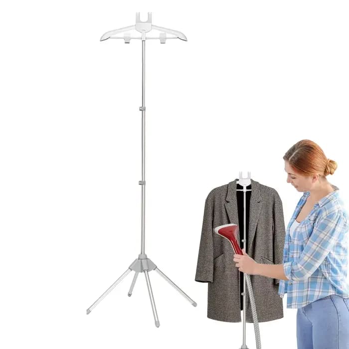 Porte-vêtements vertical réglable et rotatif à vapeur pour repassage