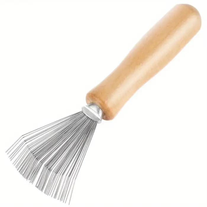 Brosse à cheveux en poils d'acier inoxydable