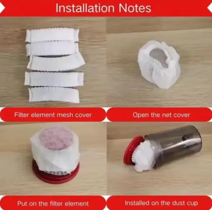 100 pièces jetable maison aspirateur filtre maille Durable