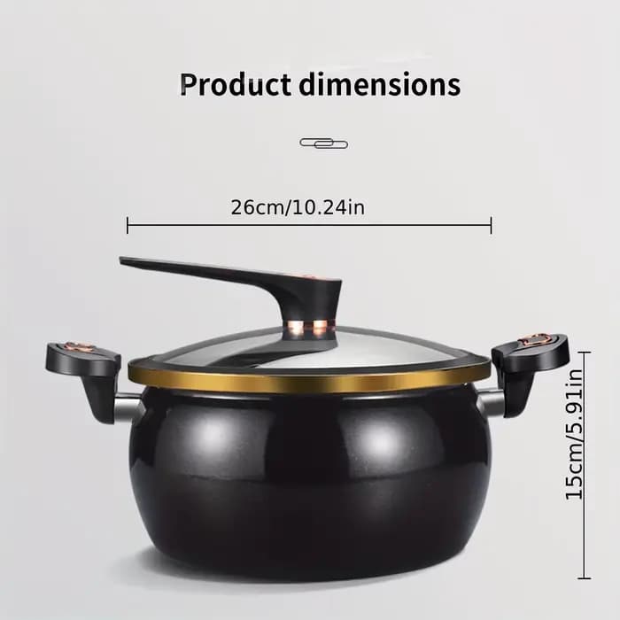 Pot antiadhésif multifonctionnel de grande capacité, 1.85 gallons, 10.24 pouces, adapté à la cuisinière à Induction et aux cuisinières à gaz, usage domestique