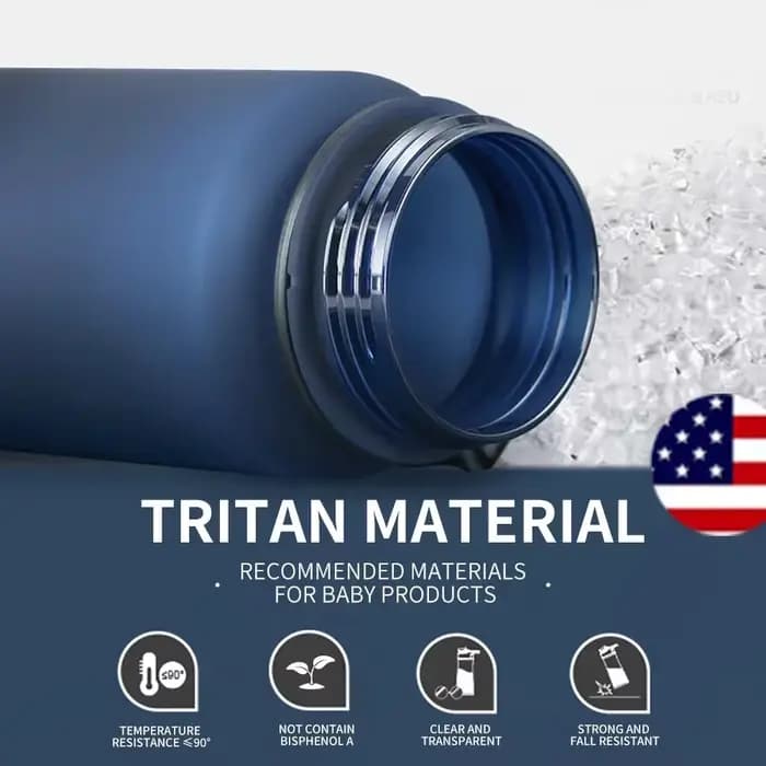 Bouteille d'eau portable sans BPA pour enfants et adultes, haute qualité, 500ml, 1000ml, cuillère à soupe de sport, clics amicaux, HI