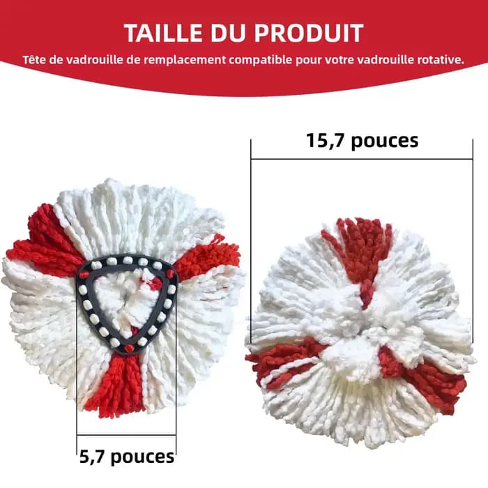 Vadrouille en microfibre pour Vileda Turbo 2 en 1