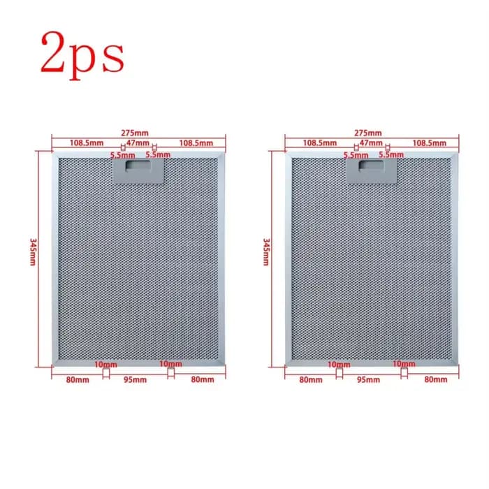 Filtre pour hotte aspirante Teka 275X345Mm 81460133 (2 unités)