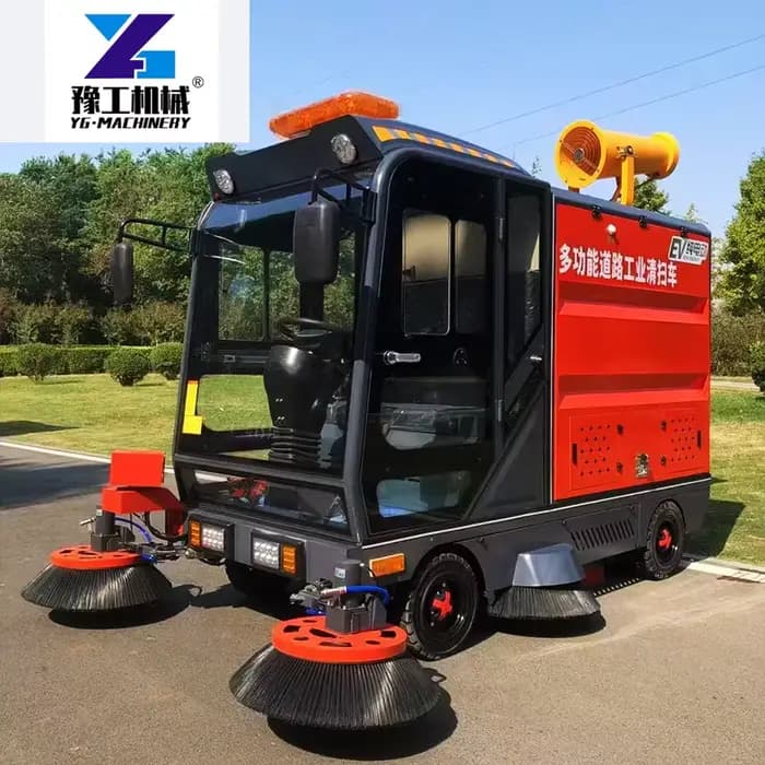 YG Nouveau type de balayeuse électrique autoportée avec fonction d'aspiration