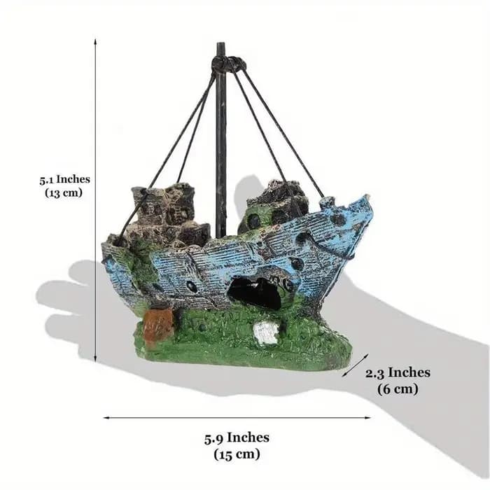 Aquarium Aquarium paysage guirlande navire décor résine bateau ornement Aquarium accessoires décoration