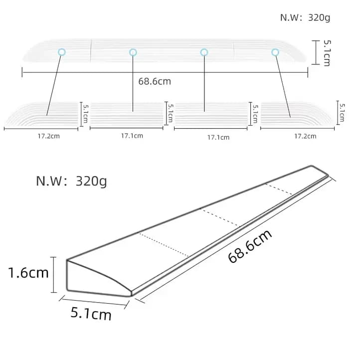 1 ensemble de rampes pour aspirateur robot pour seuil de porte