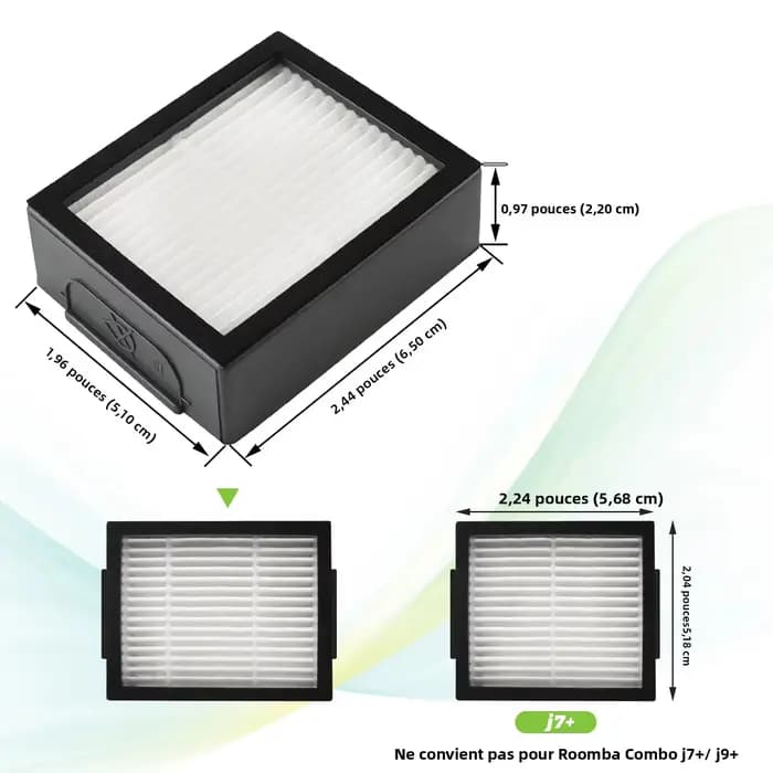 Filtre haute efficacité pour aspirateurs robots iRobot Roomba evo, i,e Series:E5 E6 E7 i1 i3 i4 i5 i6 i7 i8 e, i, série