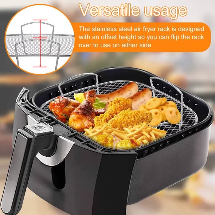Support à rôtir multifonctionnel, 1/2 pièces, Compatible avec Airfryer, déshydrateur, vapeur, outils de cuisson pour accessoires de friteuse à Air