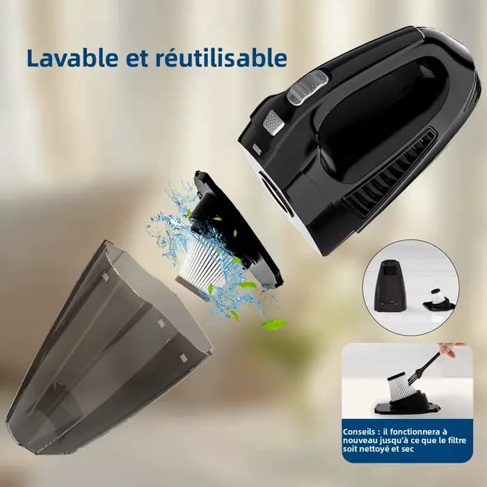 Aspirateurs sans fil portables puissant aspiration Rechargeable aspirateur à main sans fil accessoires électroniques de voiture