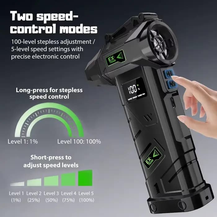 Puissant Turbo souffleur d'air 380g pression du vent 240W haute puissance