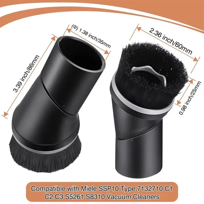 Paquet de 2 brosses à poussière pour aspirateur compatibles avec les séries Miele C et S