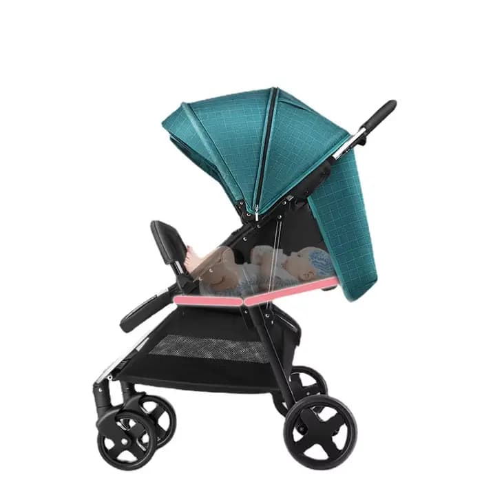 Poussette jumelle légère pour bébé, deuxième enfant, assis et couché, poussettes non détachables, côte à côte