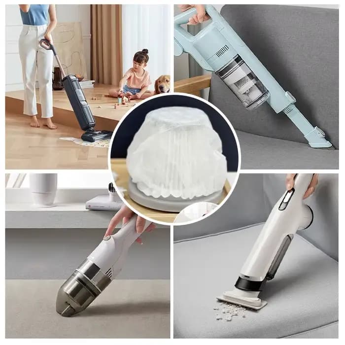 100 pièces filtre pour aspirateur maille housse de protection tissu non tissé