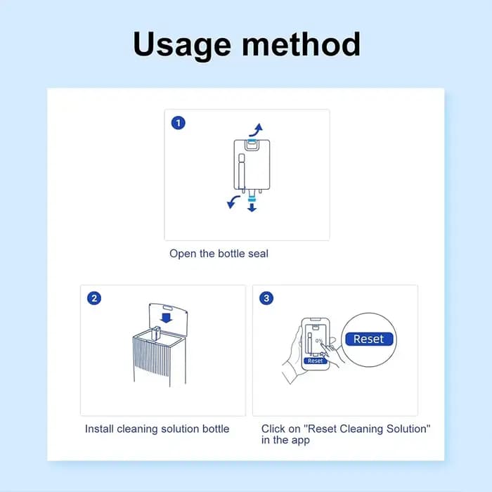 Liquide de nettoyage Dreame pour aspirateurs L20 Ultra/L10 Prime/X10/X20 Pro Plus
