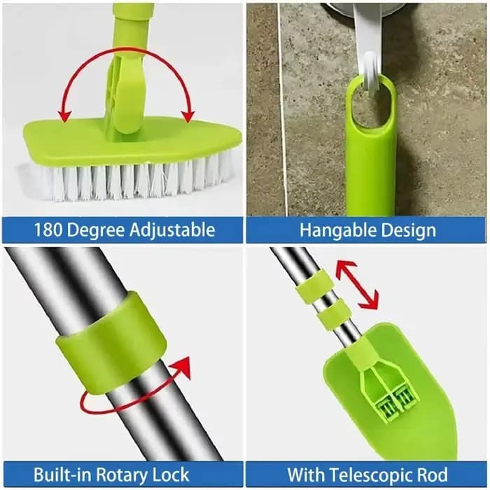 Brosse de Sol Multifonctionnelle Rétractable, Triangulaire, pour la Famille