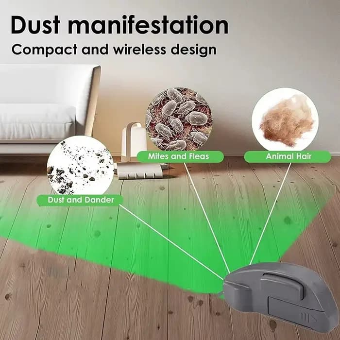 Aspirateur Laser lumières cachées poils d'animaux chats chien fourrure poussière affichage USB lampe à LED pièces d'aspirateur universelles ménage