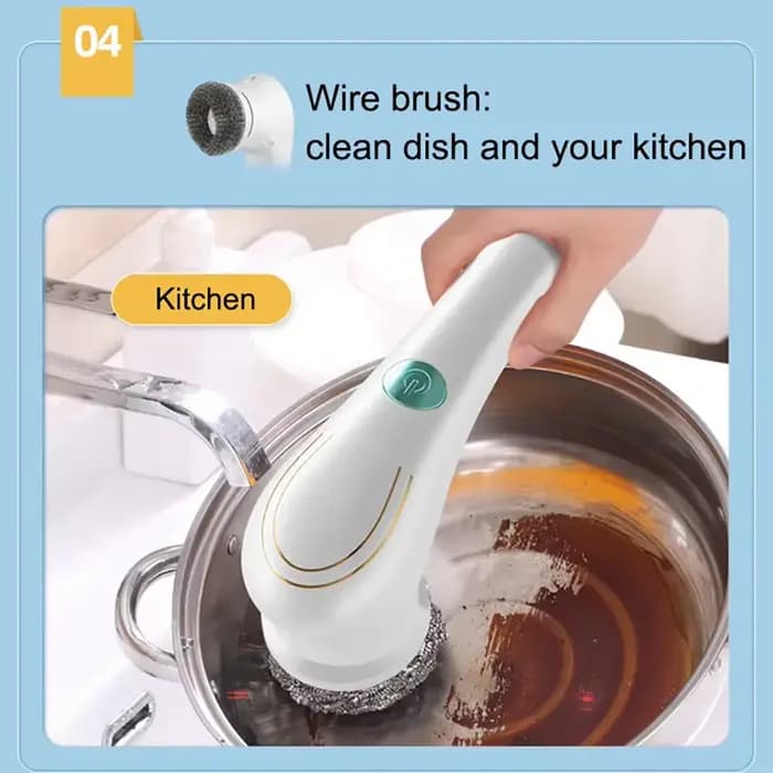 Brosse de nettoyage électrique sans fil 5 en 1, salle de bains, fenêtre, cuisine, automobile, Machine de nettoyage rotative multifonctionnelle pour la maison