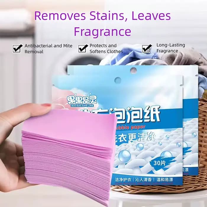 30/60 / 90pcs Luiserie Détergents Sheets Soaps