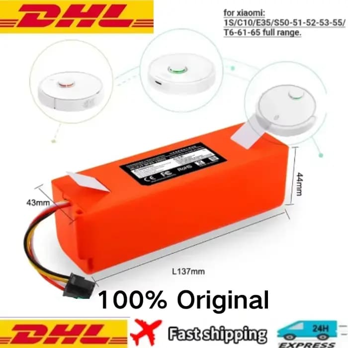 Batterie de remplacement pour aspirateur robotique Xiaomi Roborock S55 S60 S65 S50 S51 S5 MAX S6
